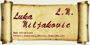 Luka Miljaković vizit kartica